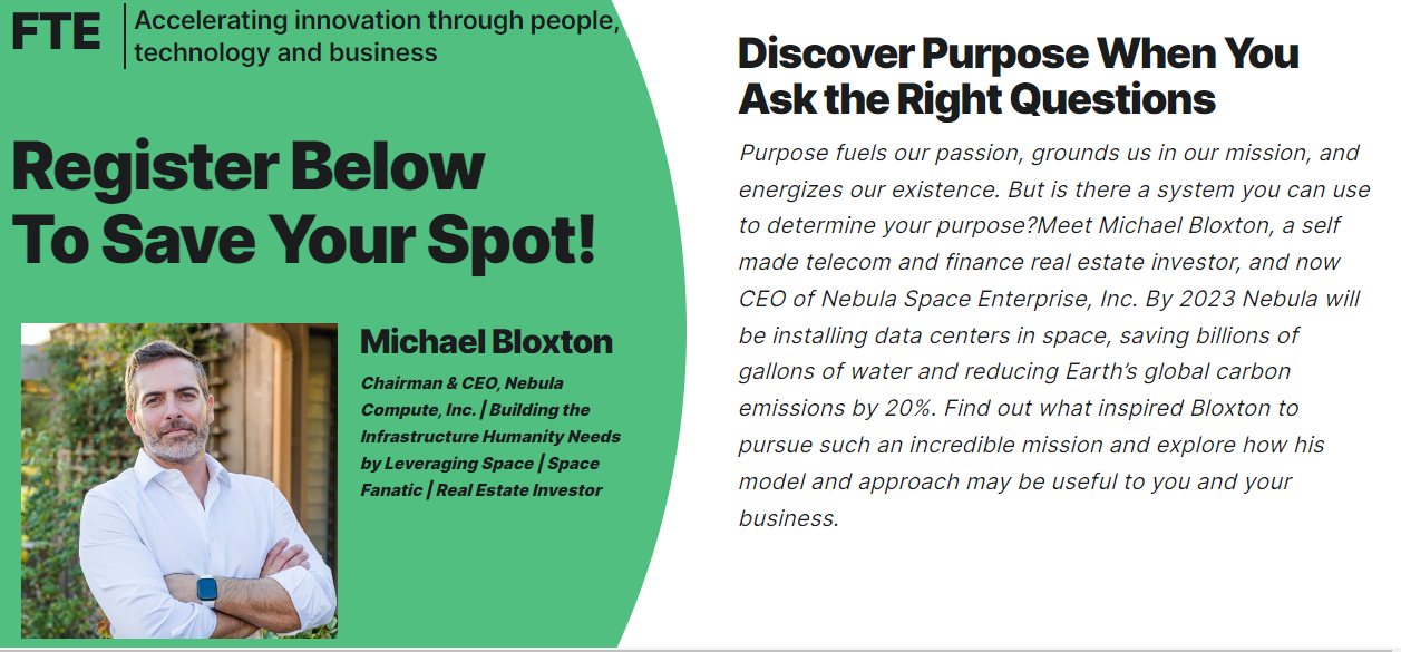 From the Experts: Discover Purpose When You Ask the Right Questions – with Michael Bloxton